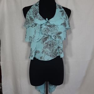 ⭐Flowy Floral Wrap Halter Top⭐